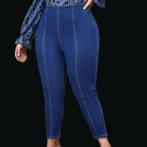 Womens Ankle  Plus Size Seam Front Skinny Jeans sz 2x